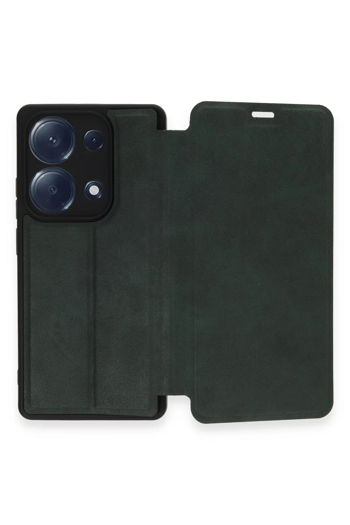 Newface Xiaomi Redmi Note 13 Pro 4G Kılıf Flip Cover - Koyu Yeşil