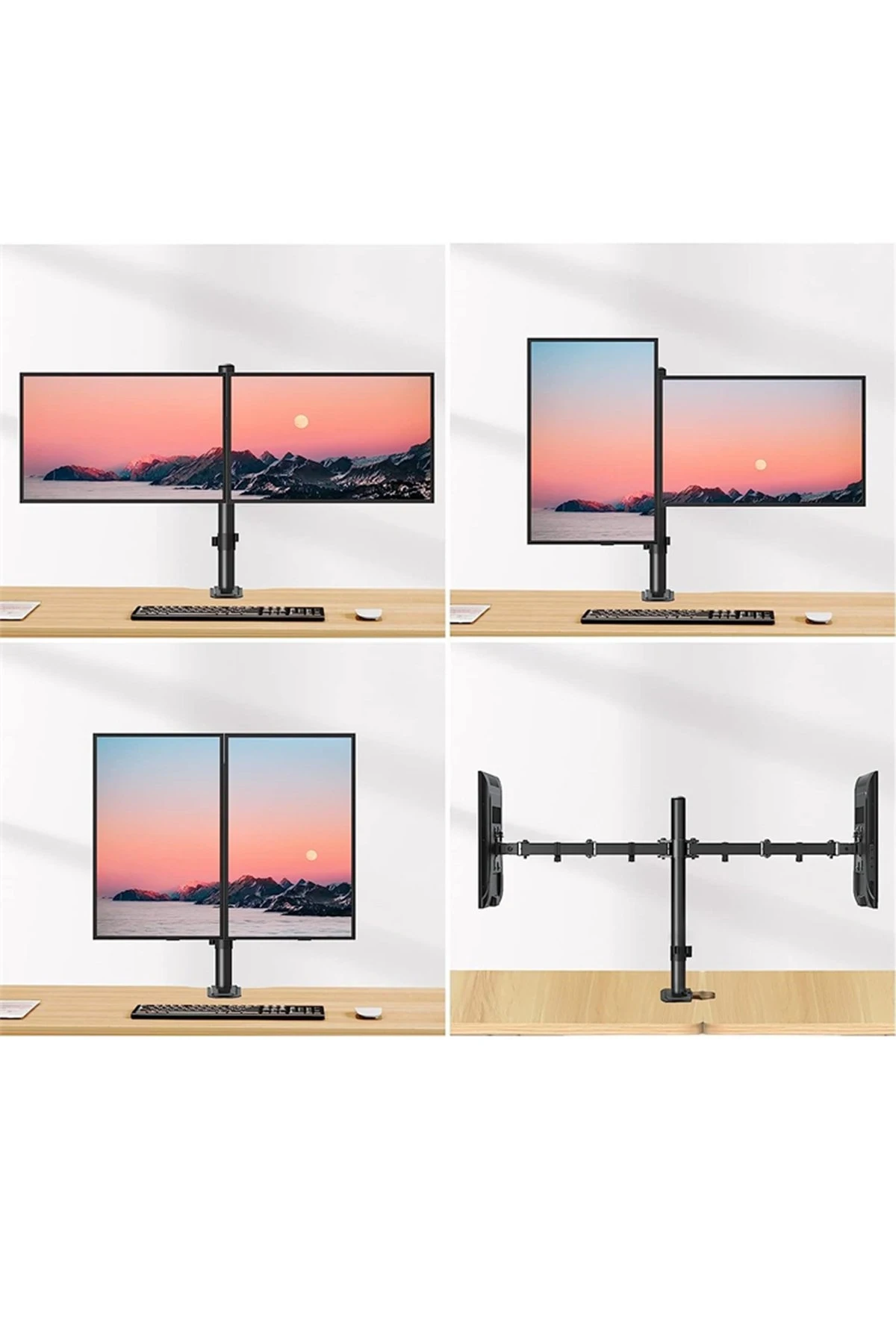 Newface MA02 İkili Monitör Standı - Siyah — görsel 3