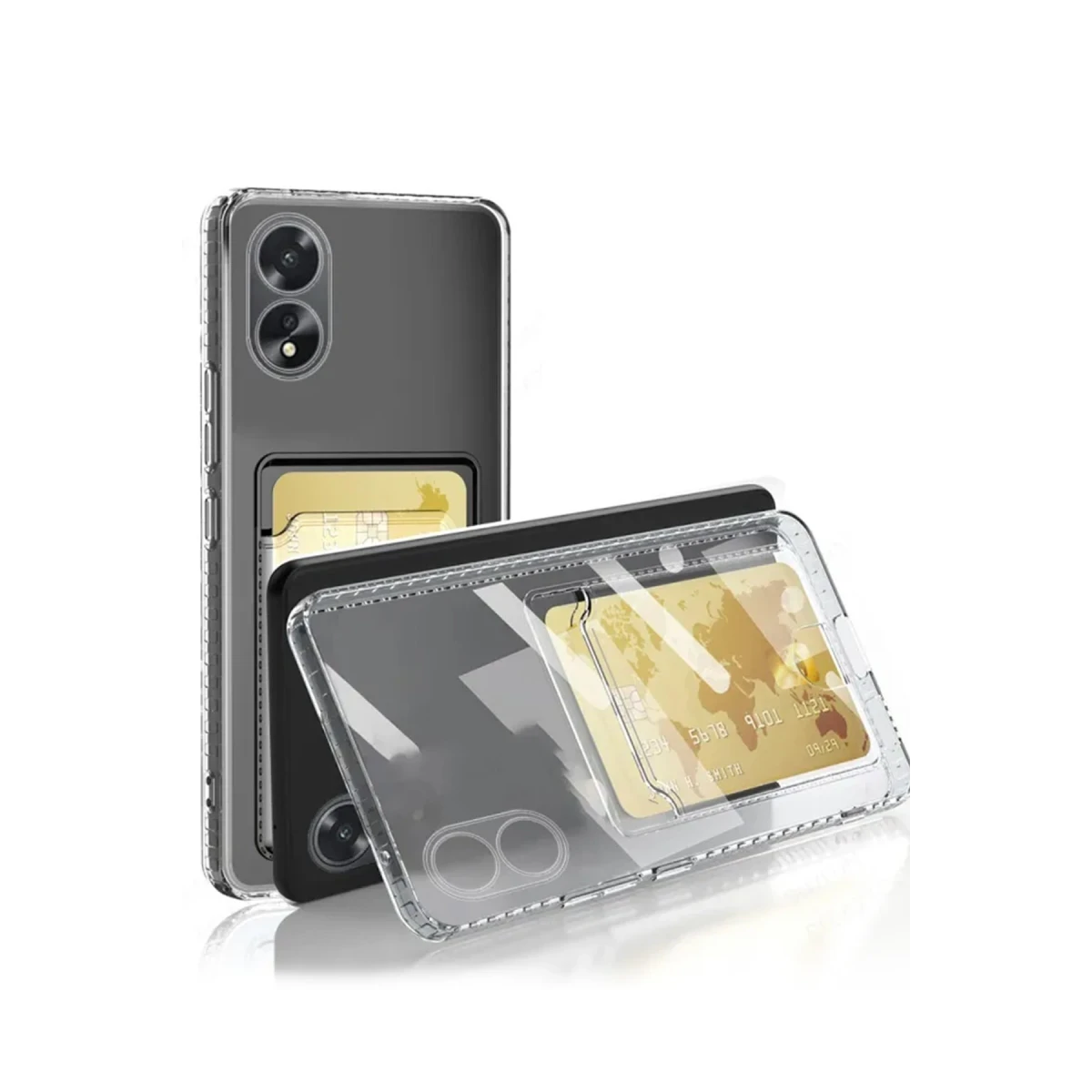 Newface Oppo A38 Kılıf Kart Şeffaf Silikon - Şeffaf — görsel 3