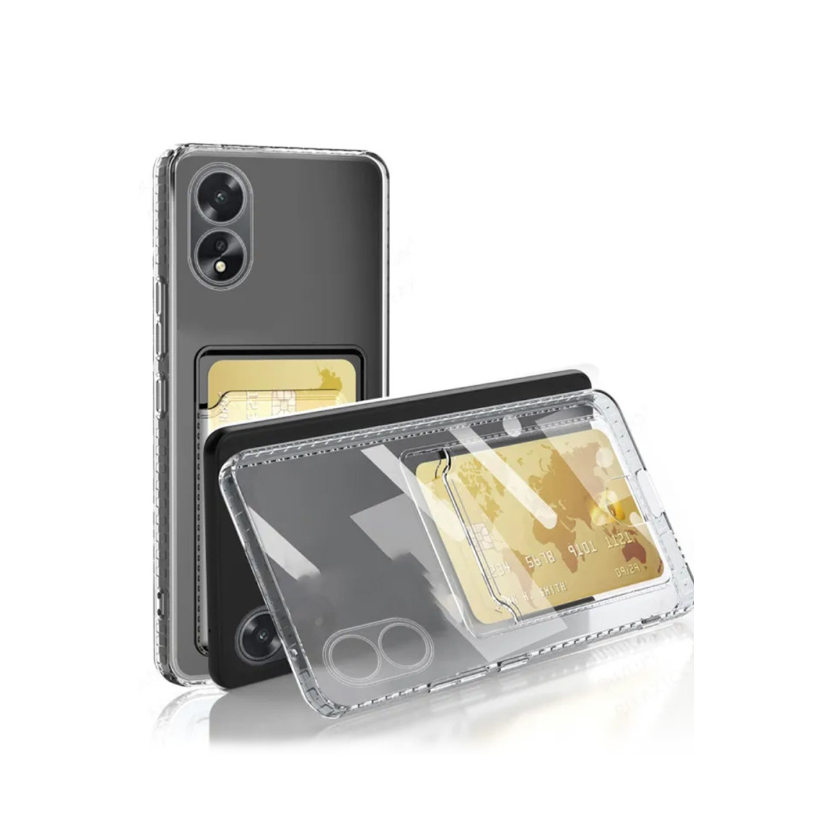 Newface Oppo A38 Kılıf Kart Şeffaf Silikon - Şeffaf — görsel 5