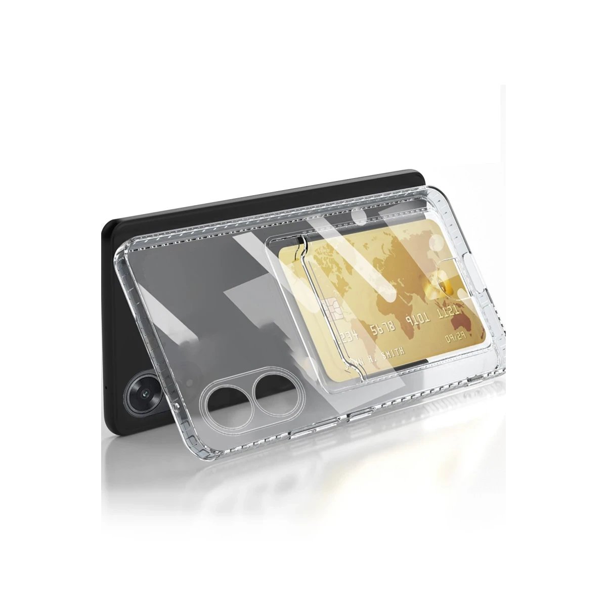 Newface Oppo A38 Kılıf Kart Şeffaf Silikon - Şeffaf — görsel 4