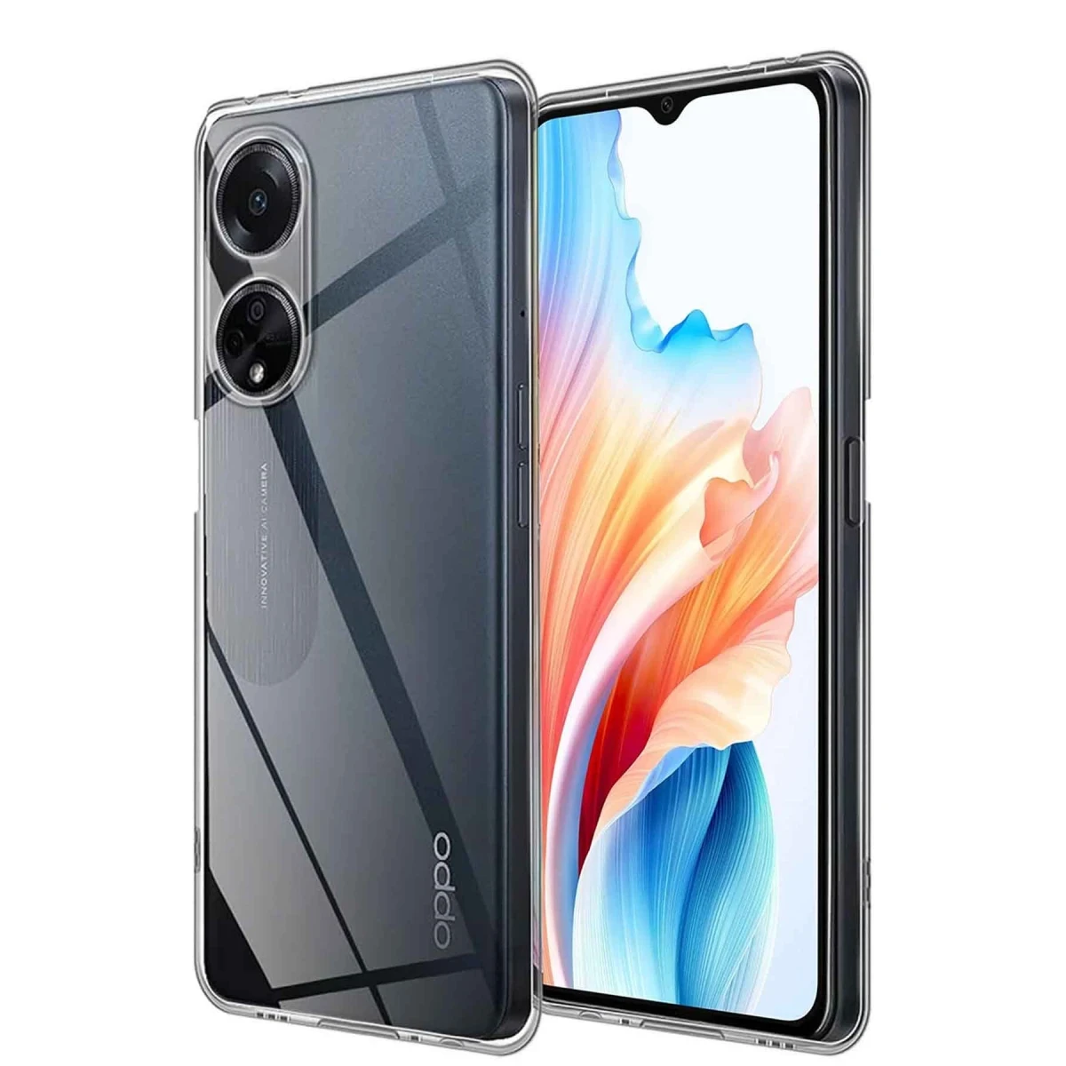 Newface Oppo A38 Kılıf Lüx Şeffaf Silikon — görsel 2