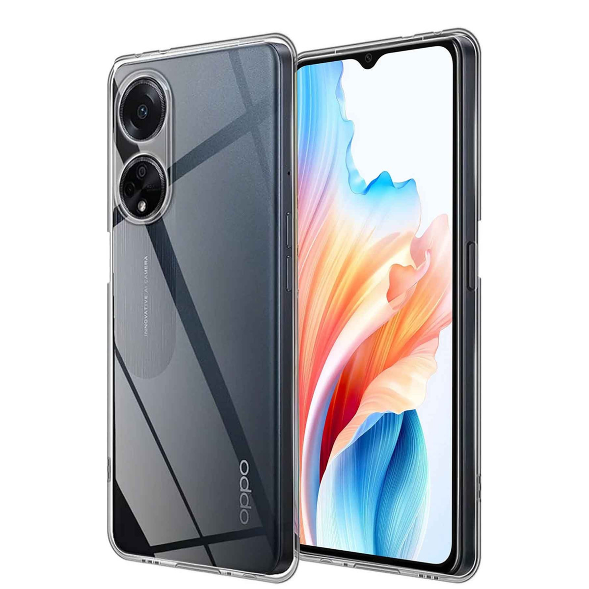 Newface Oppo A38 Kılıf Lüx Şeffaf Silikon — görsel 3