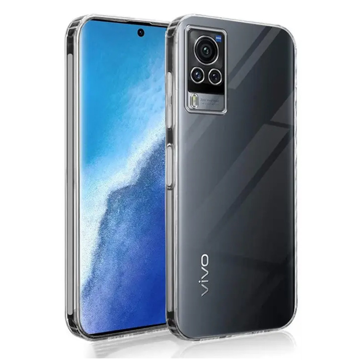 Newface Vivo V30 5G Kılıf Lüx Şeffaf Silikon — görsel 3