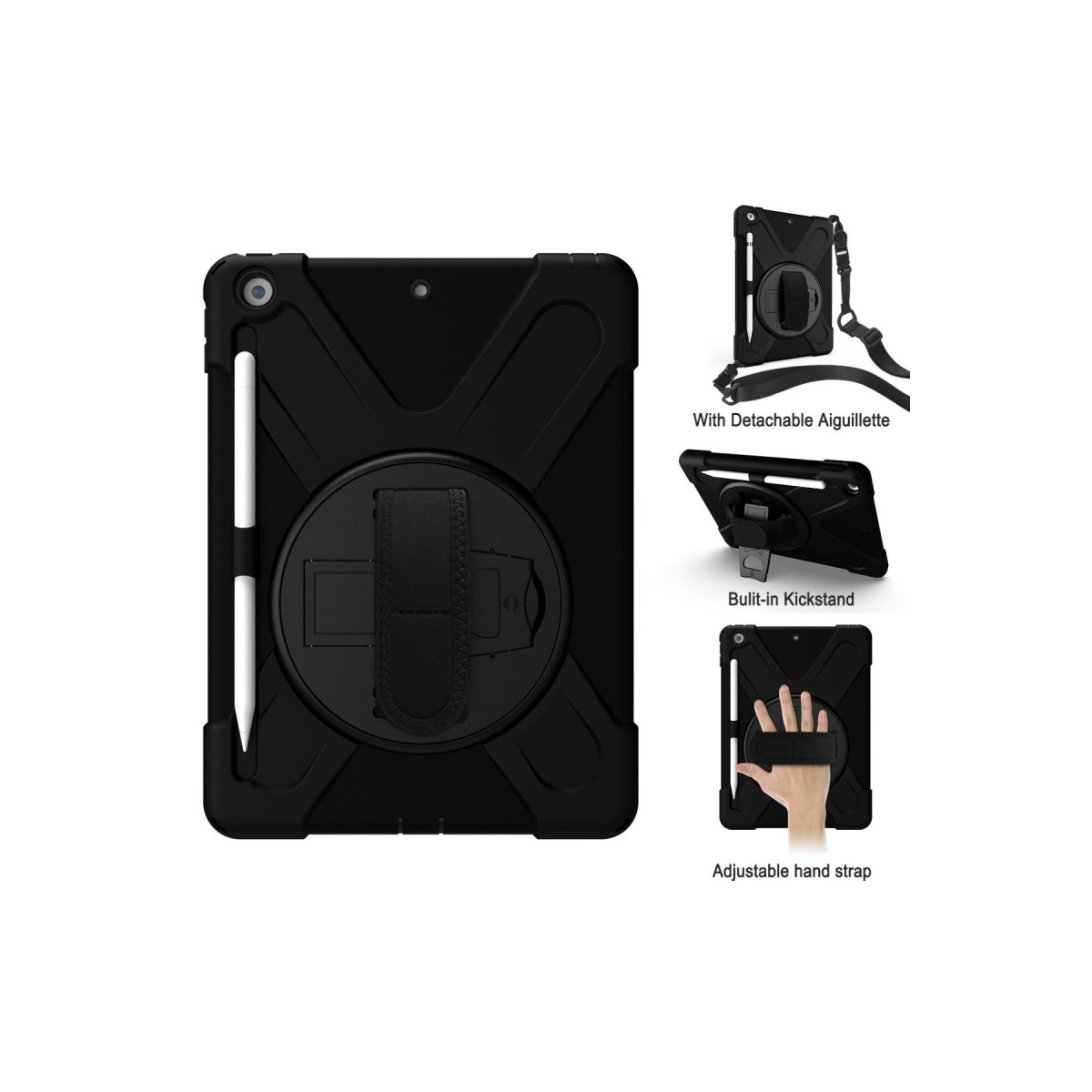 Newface Apple iPad Air 13 (2024) Kılıf Amazing Tablet Kapak - Siyah — görsel 9