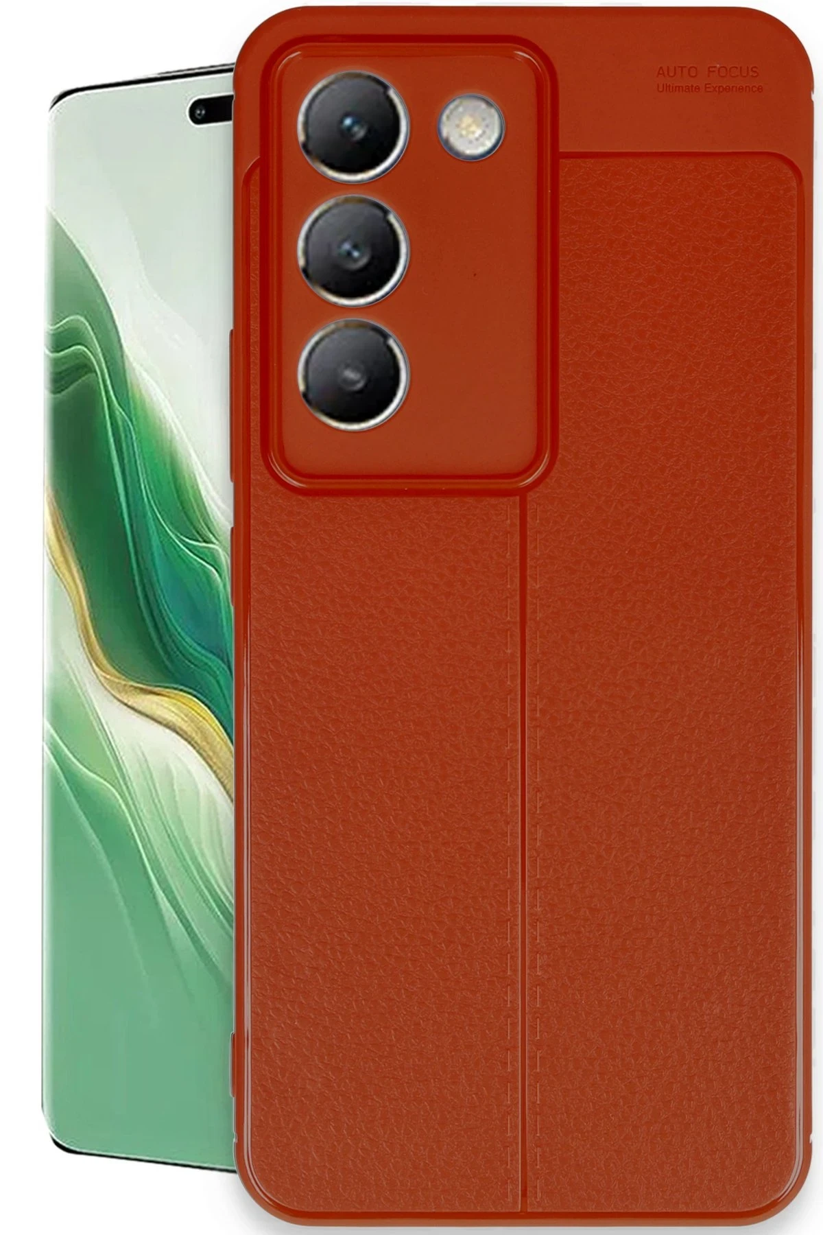 Newface Vivo V30 Lite 4G Kılıf Auto Focus Kapak - Kırmızı