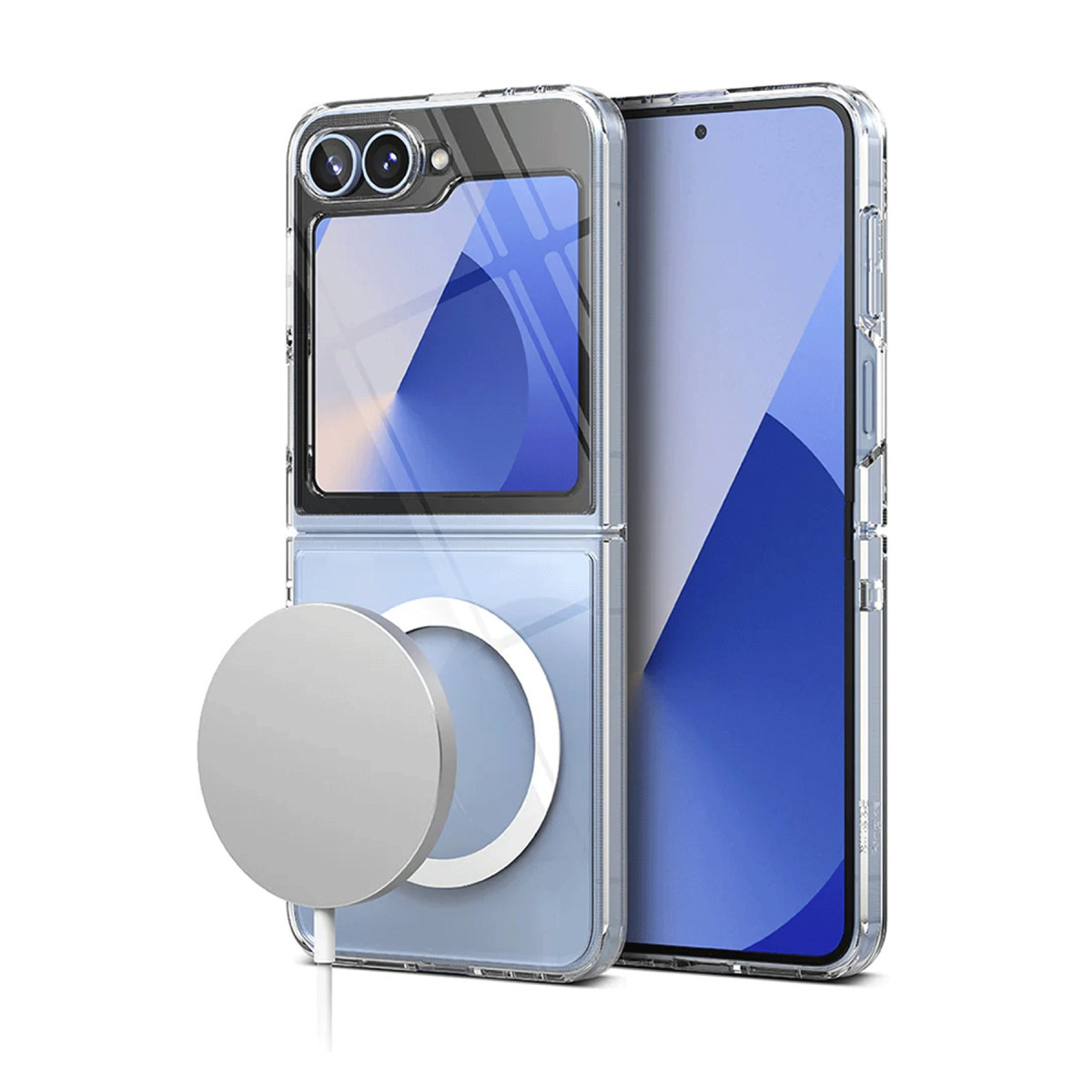 Newface Samsung Galaxy Z Flip 6 Kılıf Magneticsafe Şeffaf Silikon - Şeffaf — görsel 6