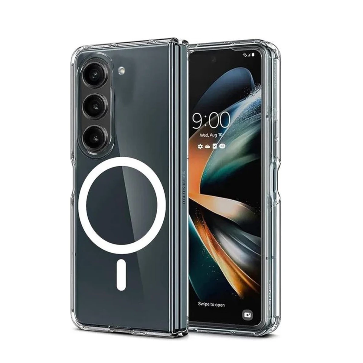 Newface Samsung Galaxy Z Fold 6 Kılıf Magneticsafe Şeffaf Silikon - Şeffaf — görsel 3