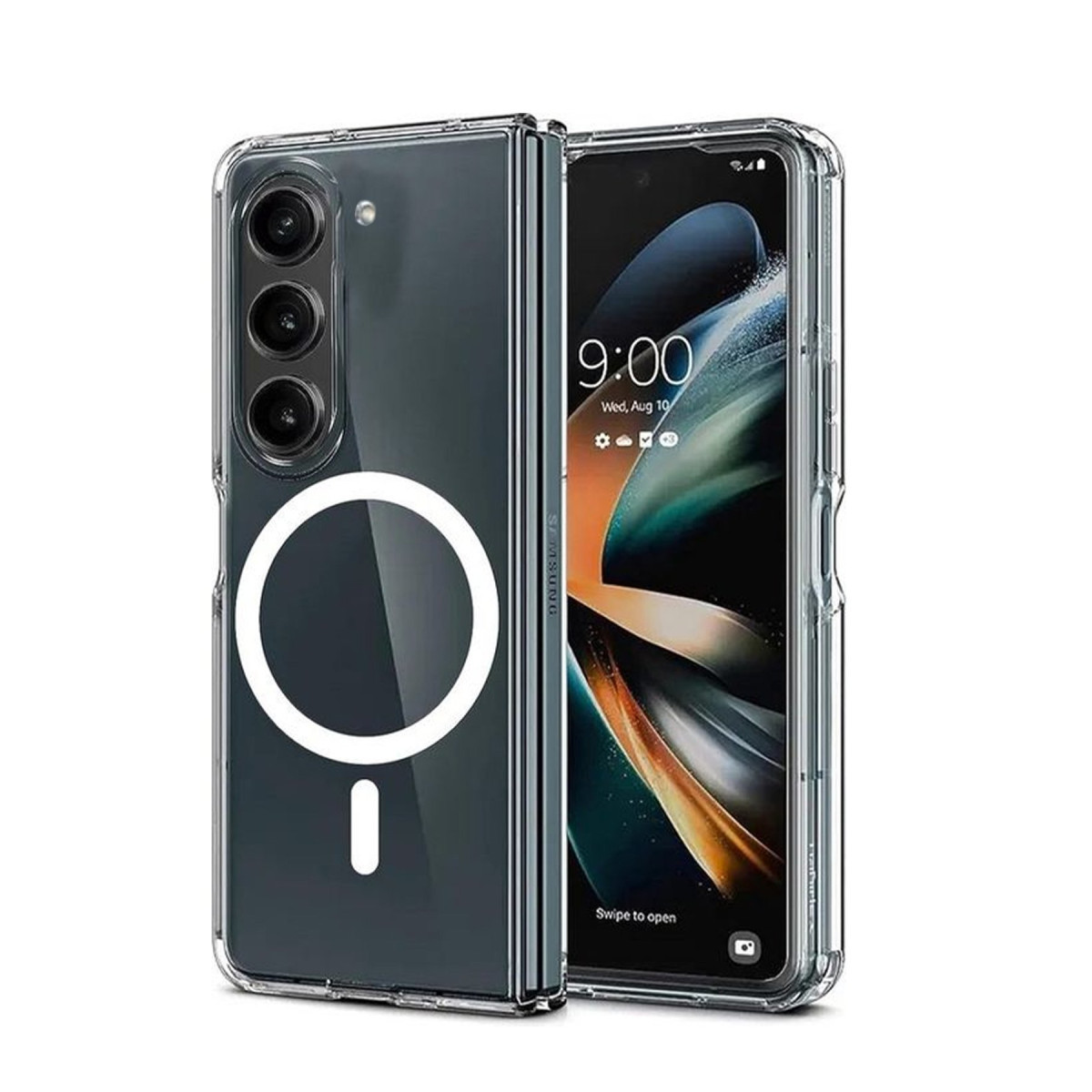 Newface Samsung Galaxy Z Fold 6 Kılıf Magneticsafe Şeffaf Silikon - Şeffaf — görsel 5