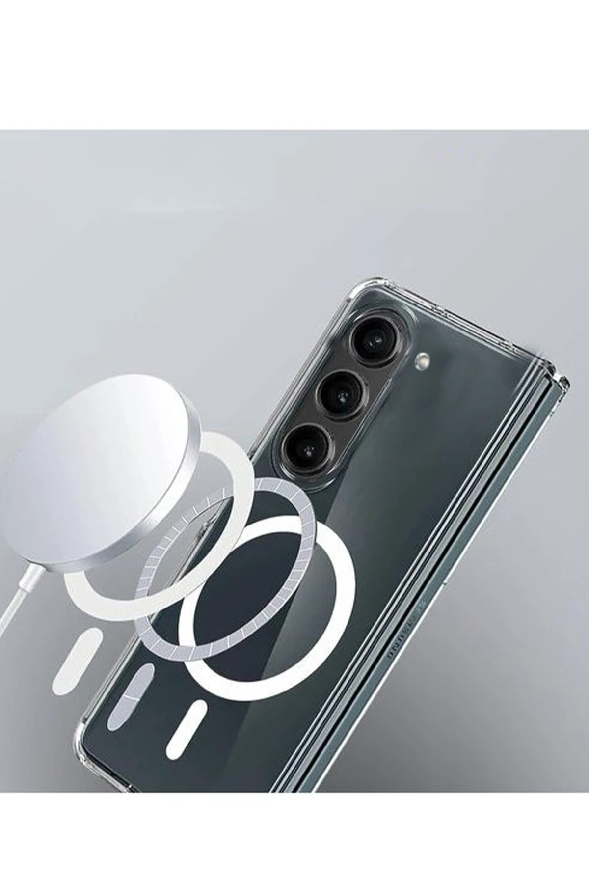 Newface Samsung Galaxy Z Fold 6 Kılıf Magneticsafe Şeffaf Silikon - Şeffaf