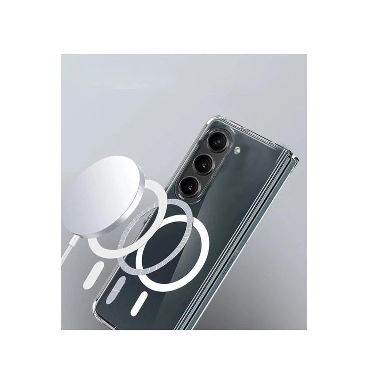 Newface Samsung Galaxy Z Fold 6 Kılıf Magneticsafe Şeffaf Silikon - Şeffaf — görsel 4