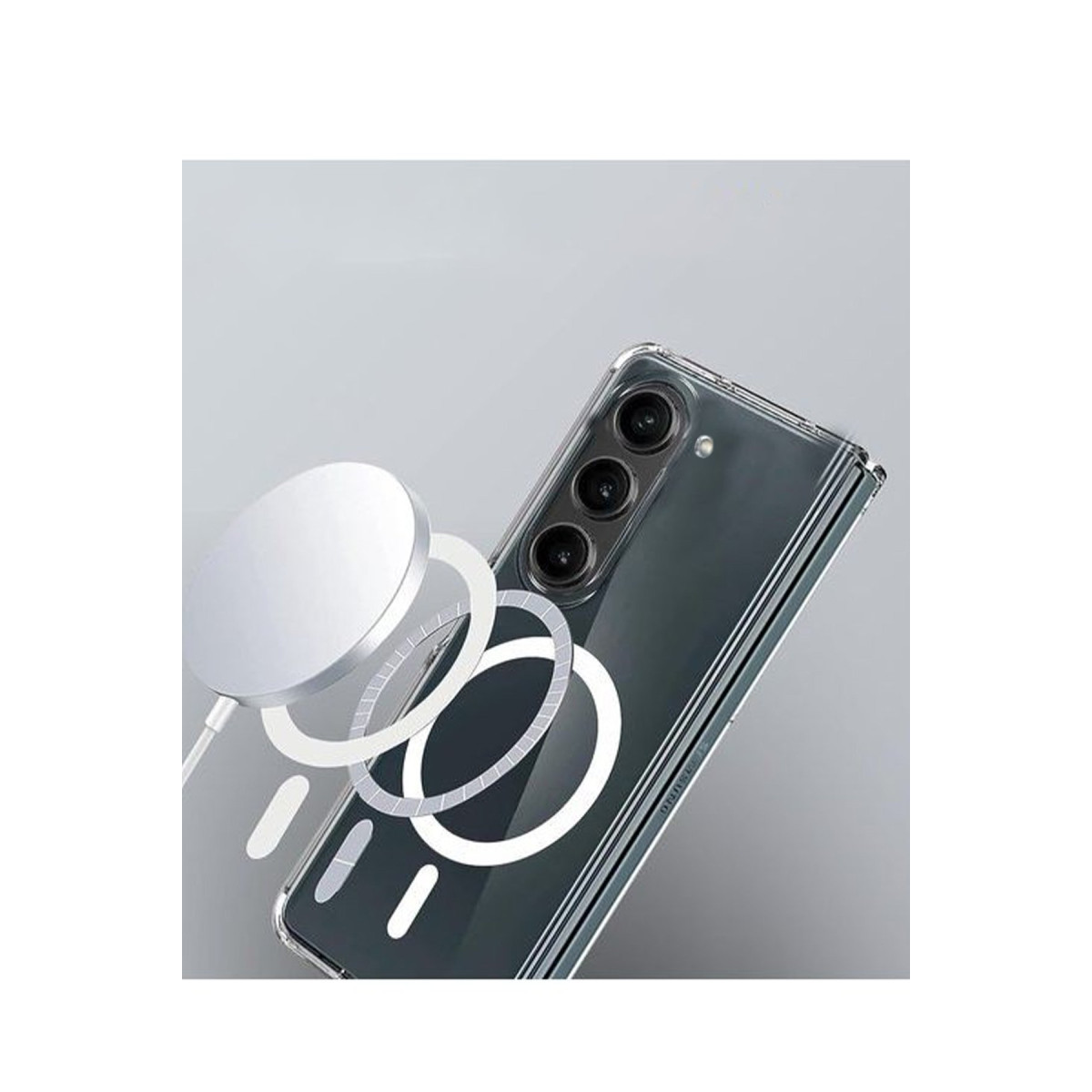 Newface Samsung Galaxy Z Fold 6 Kılıf Magneticsafe Şeffaf Silikon - Şeffaf — görsel 6