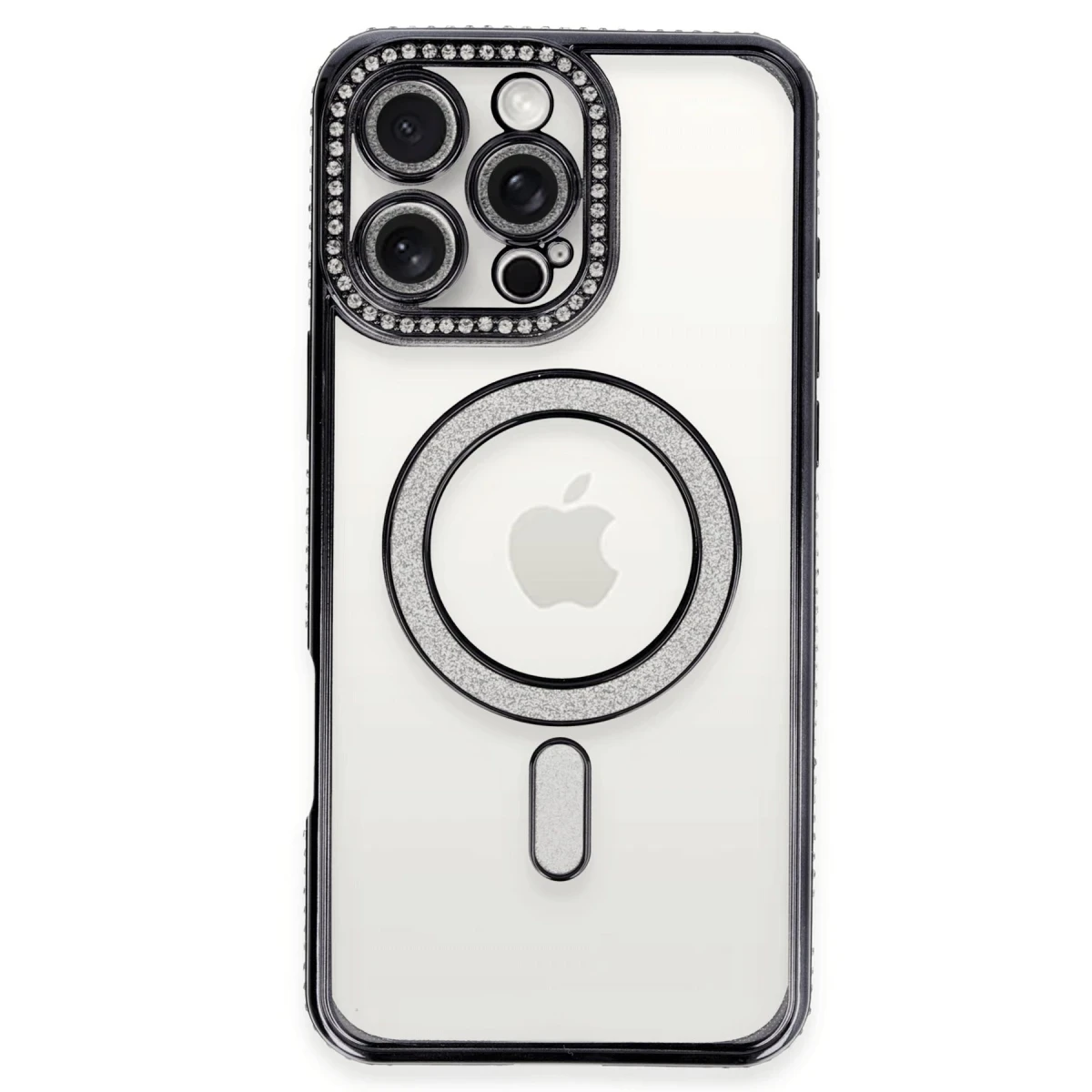 Newface Apple iPhone 16 Pro Kılıf Joke Simli Magneticsafe Kılıf - Siyah — görsel 5