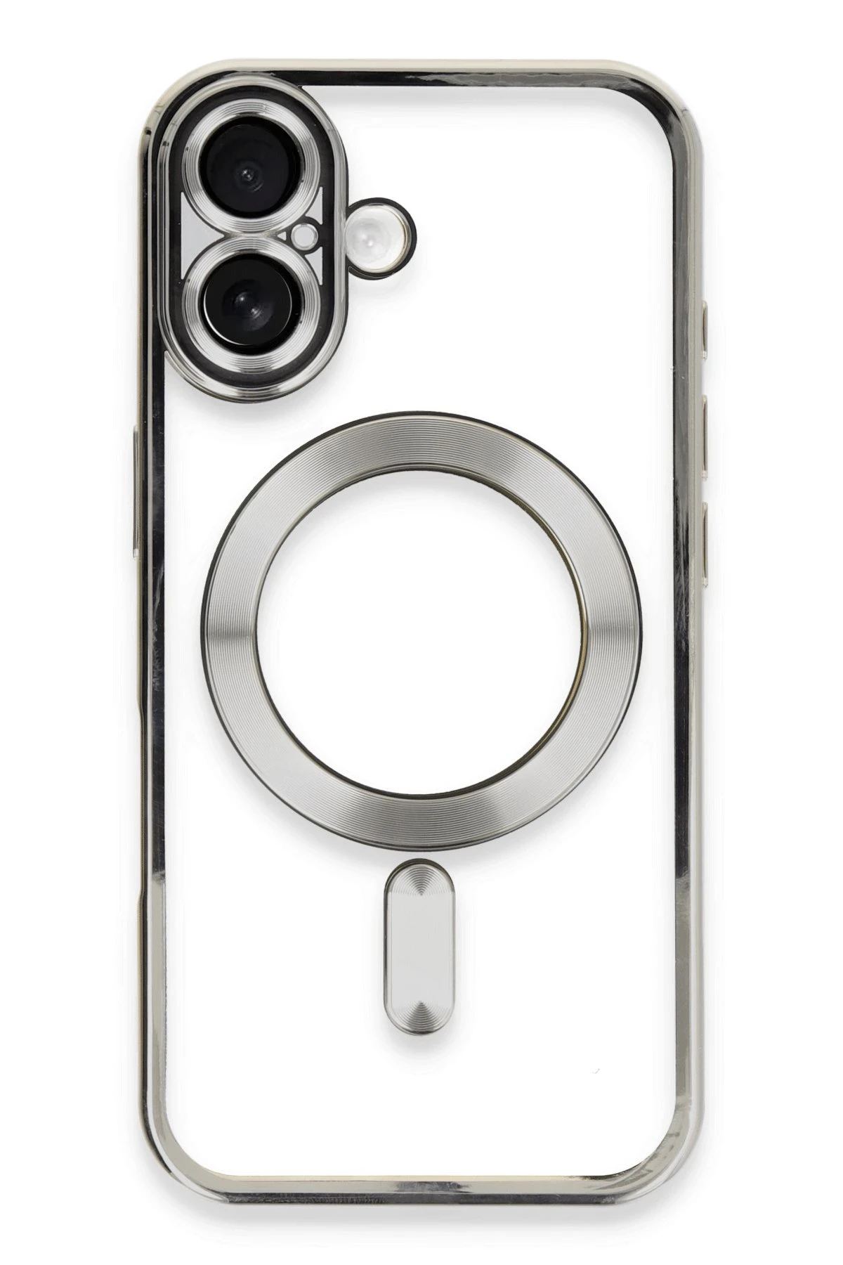 Newface iPhone 16 Kılıf Kross Magneticsafe Kapak - Gümüş