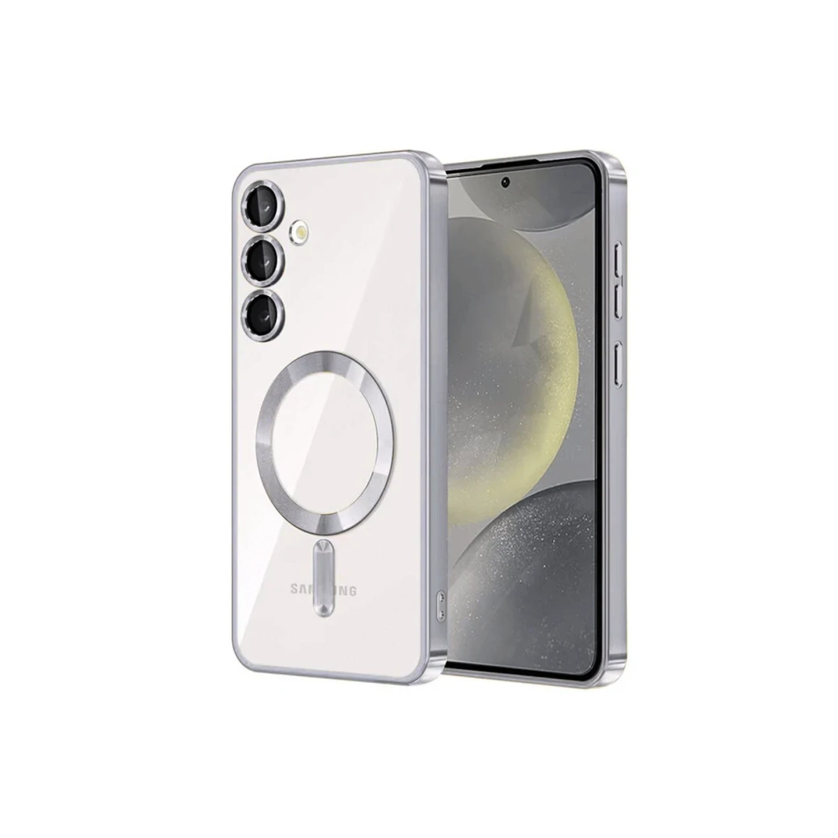 Newface Samsung Galaxy S24 Plus Kılıf Kross Magneticsafe Kapak - Gümüş — görsel 2
