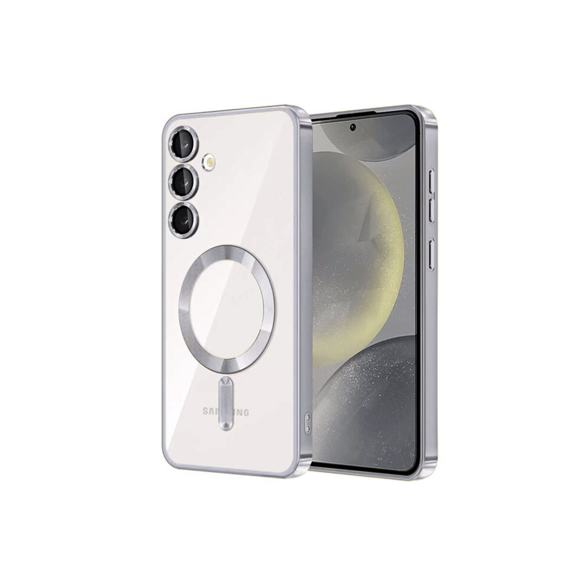 Newface Samsung Galaxy S24 Plus Kılıf Kross Magneticsafe Kapak - Gümüş — görsel 3