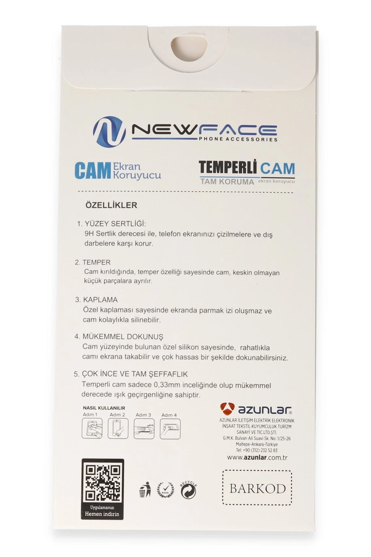 Newface Apple iPhone 16 3D Antistatik Cam Ekran Koruyucu — görsel 3