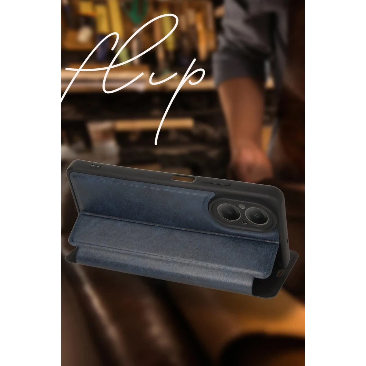 Newface Samsung Galaxy A05 Kılıf Flip Cover - Siyah — görsel 8