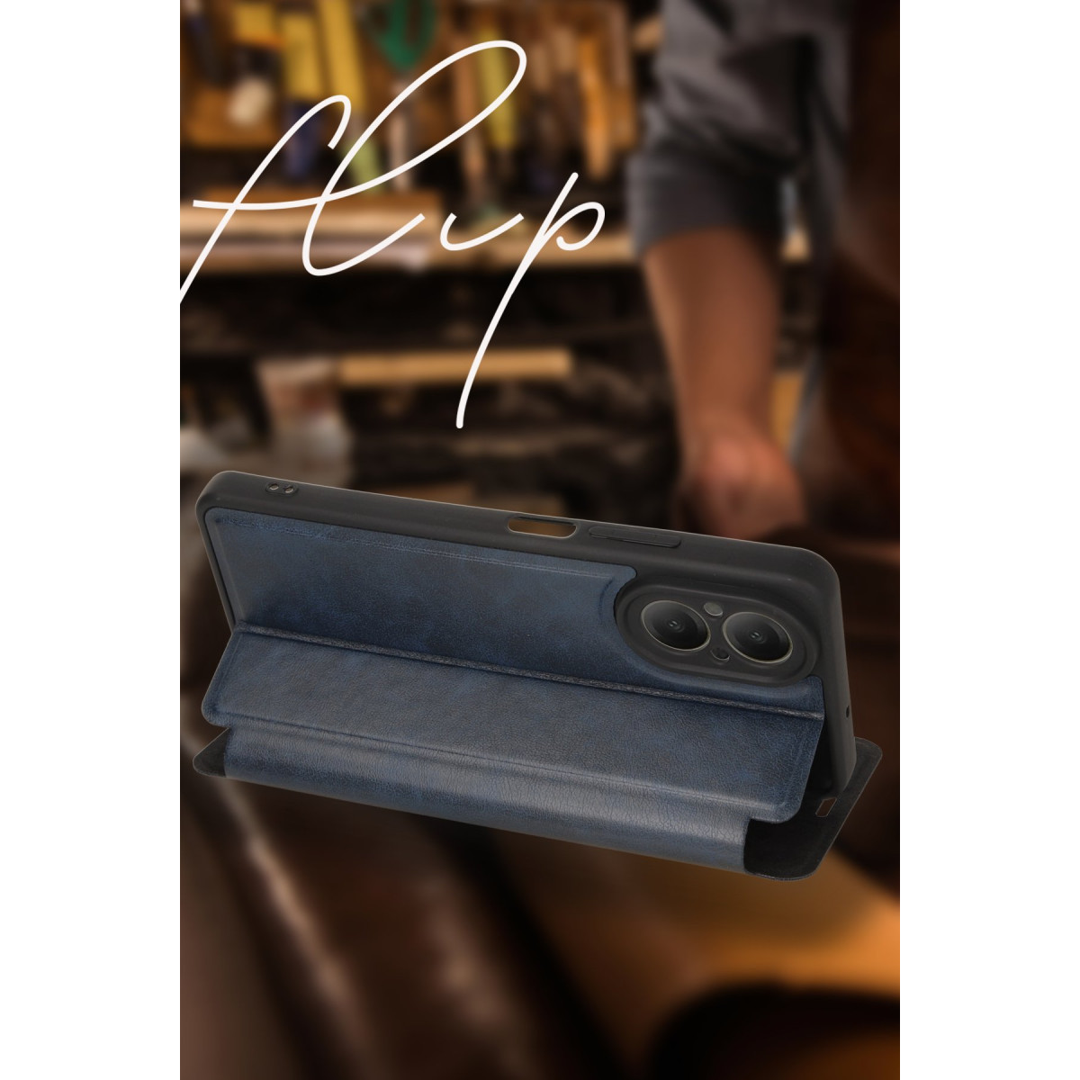 Newface Samsung Galaxy A05 Kılıf Flip Cover - Siyah — görsel 12