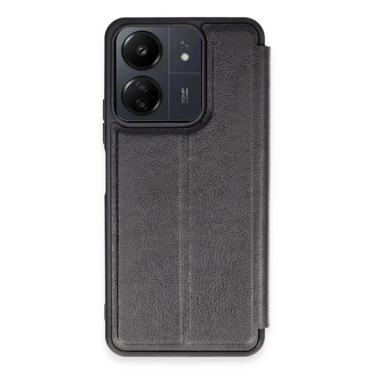 Newface Xiaomi Redmi 13C Kılıf Flip Cover - Siyah — görsel 4