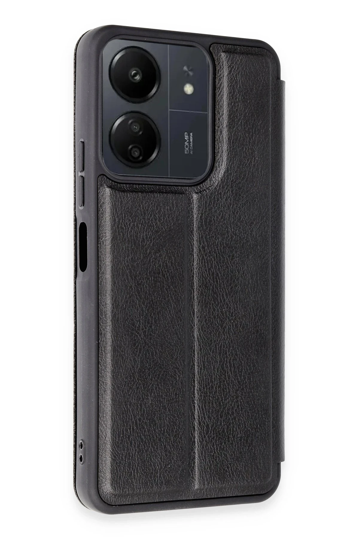 Newface Xiaomi Redmi 13C Kılıf Flip Cover - Siyah