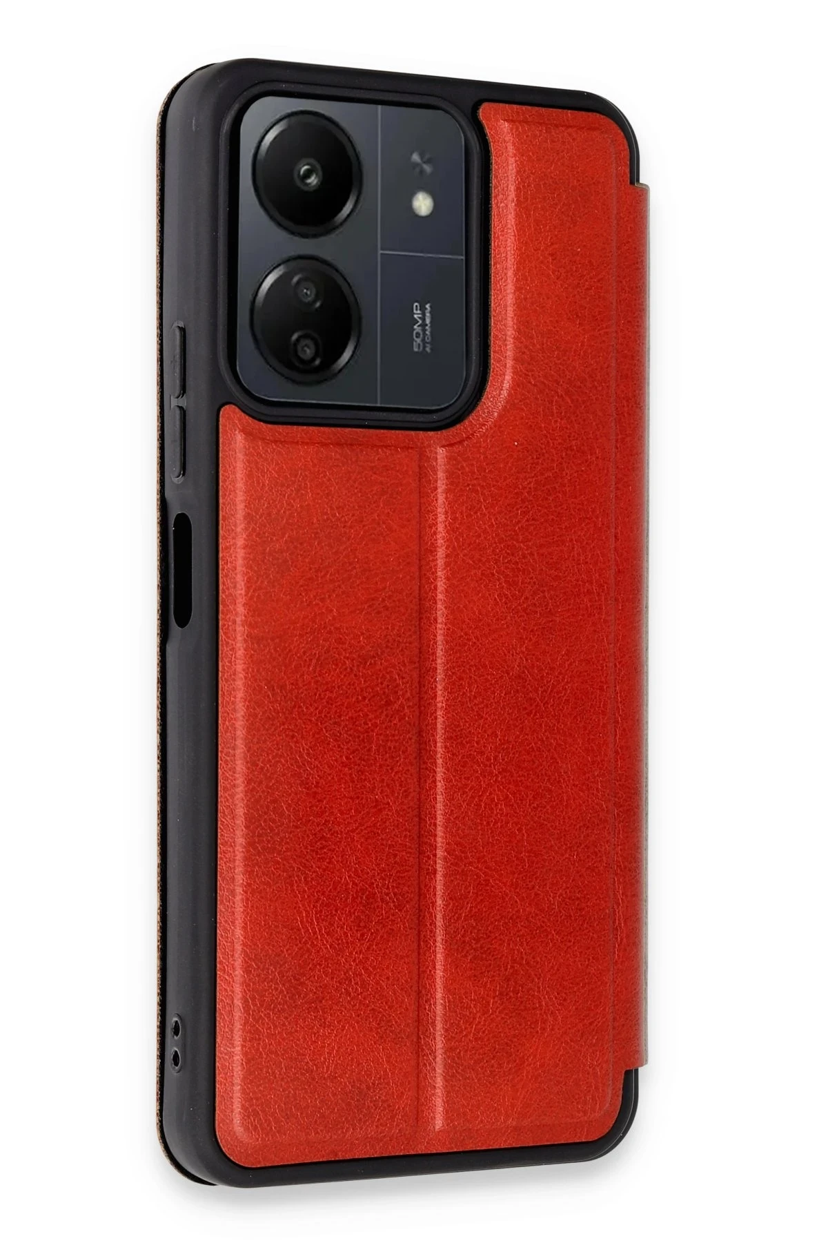 Newface Xiaomi Redmi 13C Kılıf Flip Cover - Kırmızı