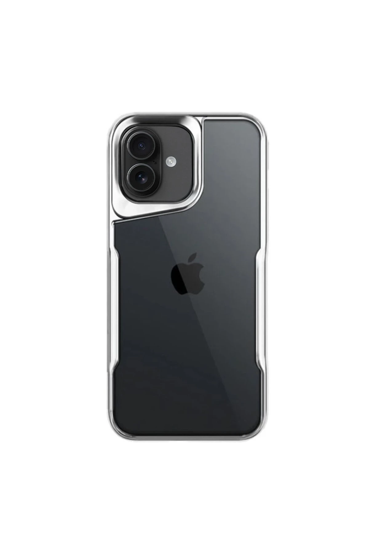 Newface iPhone 16 Plus Kılıf Boyi Silikon Kapak - Gümüş