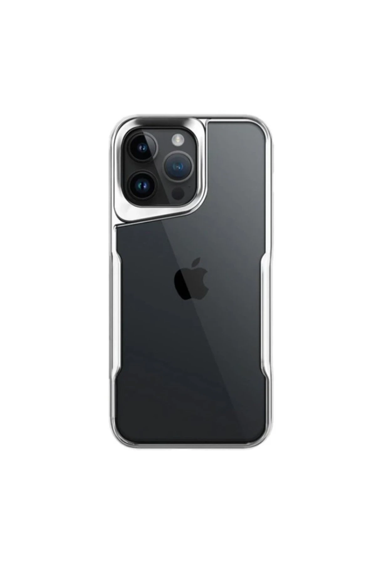 Newface iPhone 16 Pro Max Kılıf Boyi Silikon Kapak - Gümüş