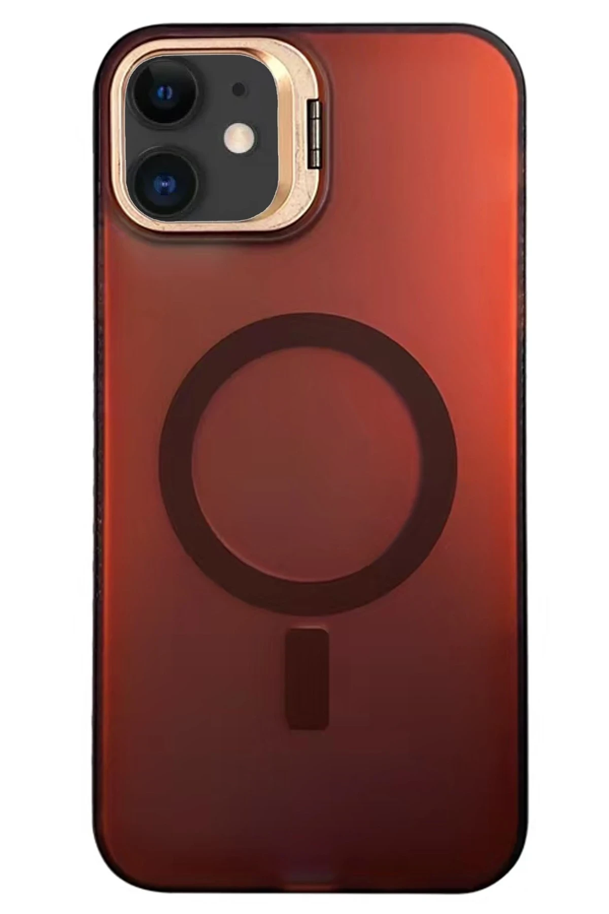 Newface Apple iPhone 11 Primera Magsafe Standlı Kapak - Bordo