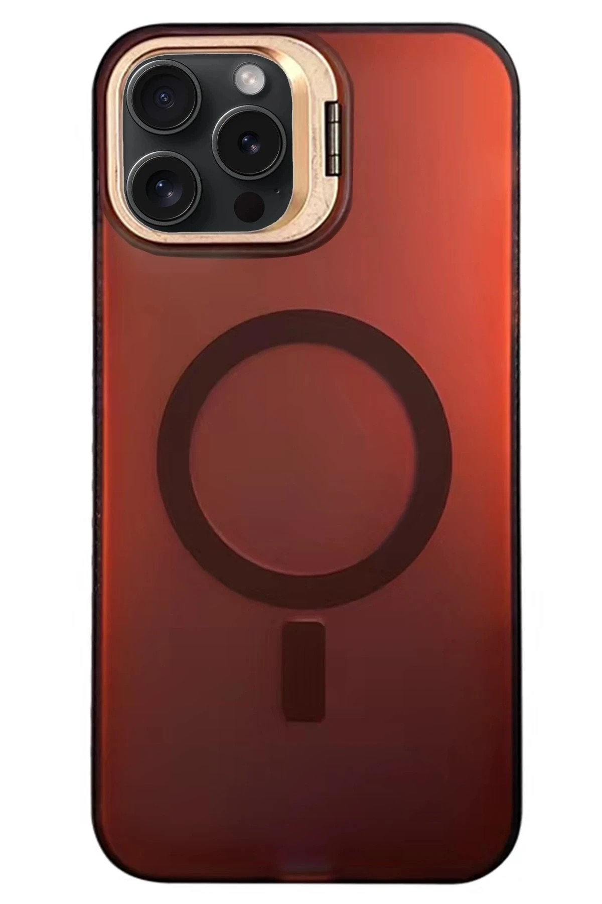 Newface Apple iPhone 15 Pro Max Primera Magsafe Standlı Kapak - Bordo