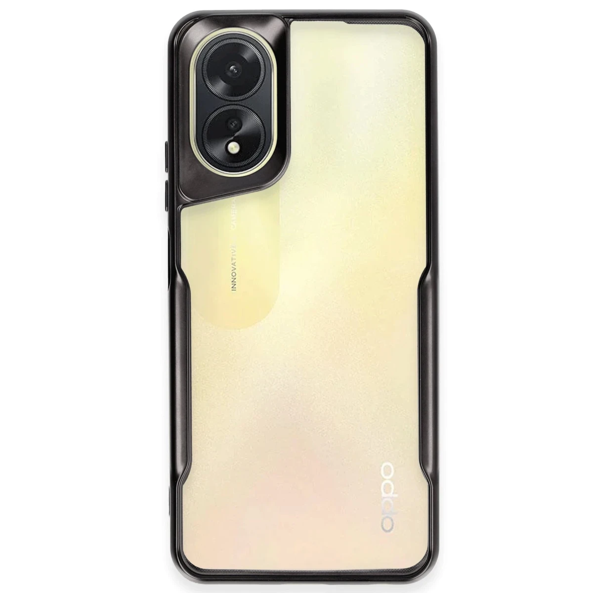 Newface Oppo A38 Kılıf Boyi Silikon Kapak - Siyah — görsel 3