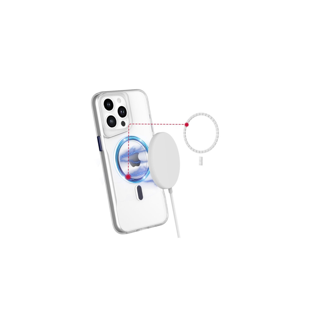 Newface Apple iPhone 16 Kılıf PC Poso Magsafe Kapak - Şeffaf — görsel 8