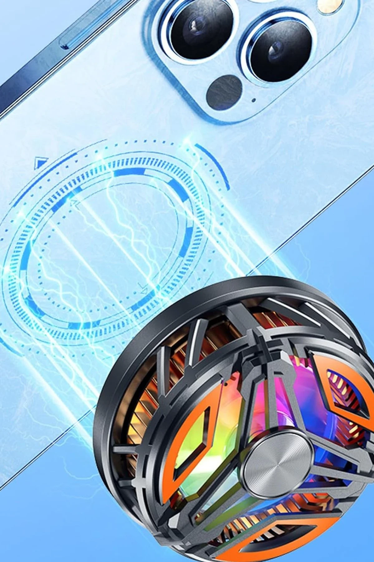Newface GT31 15W RGB Radyatör Telefon Soğutucu Fan - Siyah — görsel 2