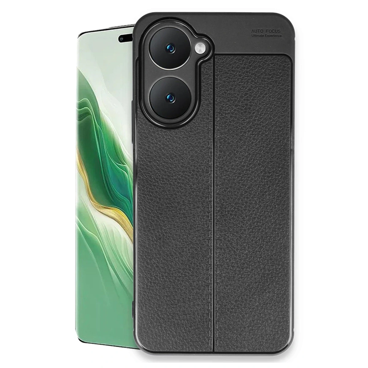 Newface Vivo Y18 Kılıf Auto Focus Kapak - Siyah — görsel 5