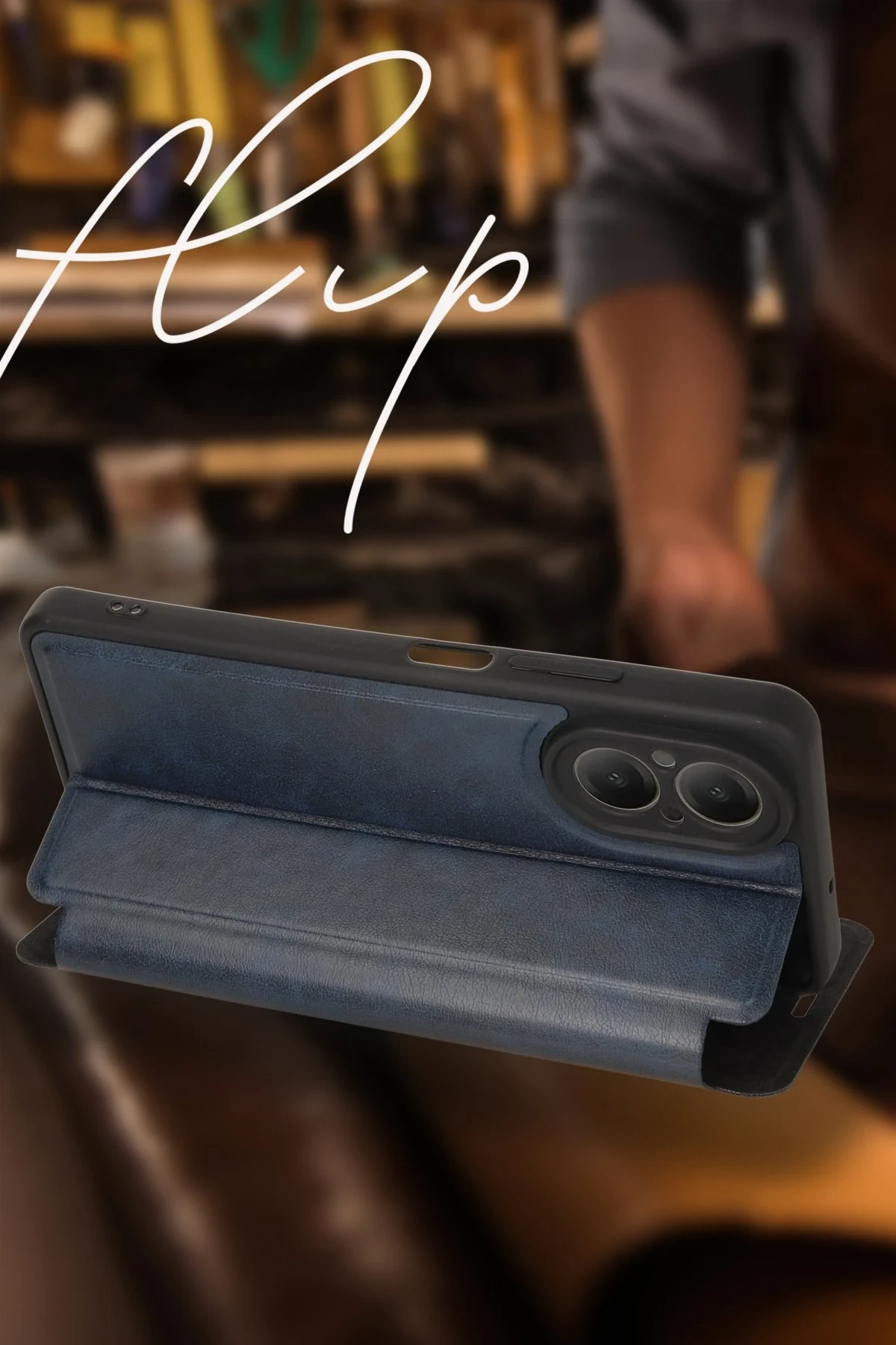Newface Realme 12 Lite Kılıf Flip Cover - Siyah — görsel 4