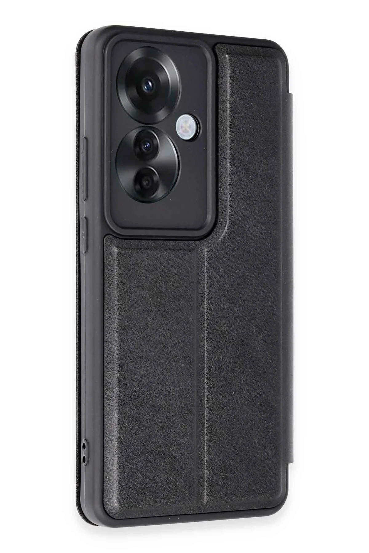 Newface Oppo Reno 11F Kılıf Flip Cover - Siyah — görsel 2