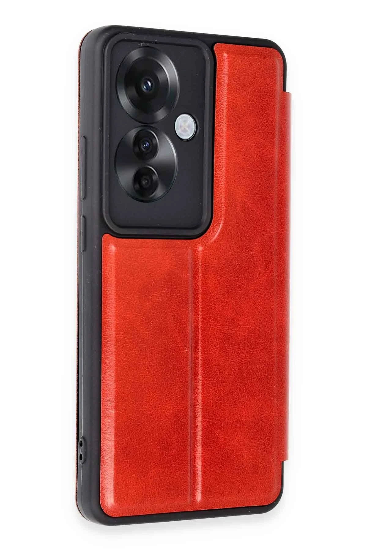 Newface Oppo Reno 11F Kılıf Flip Cover - Kırmızı