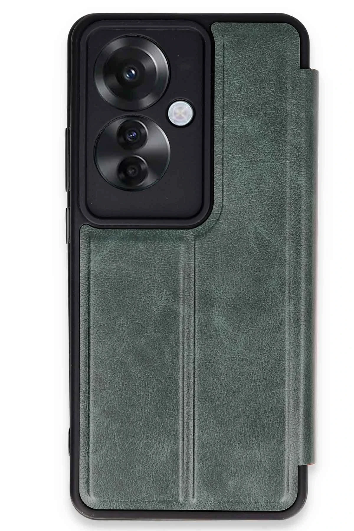 Newface Oppo Reno 11F Kılıf Flip Cover - Koyu Yeşil