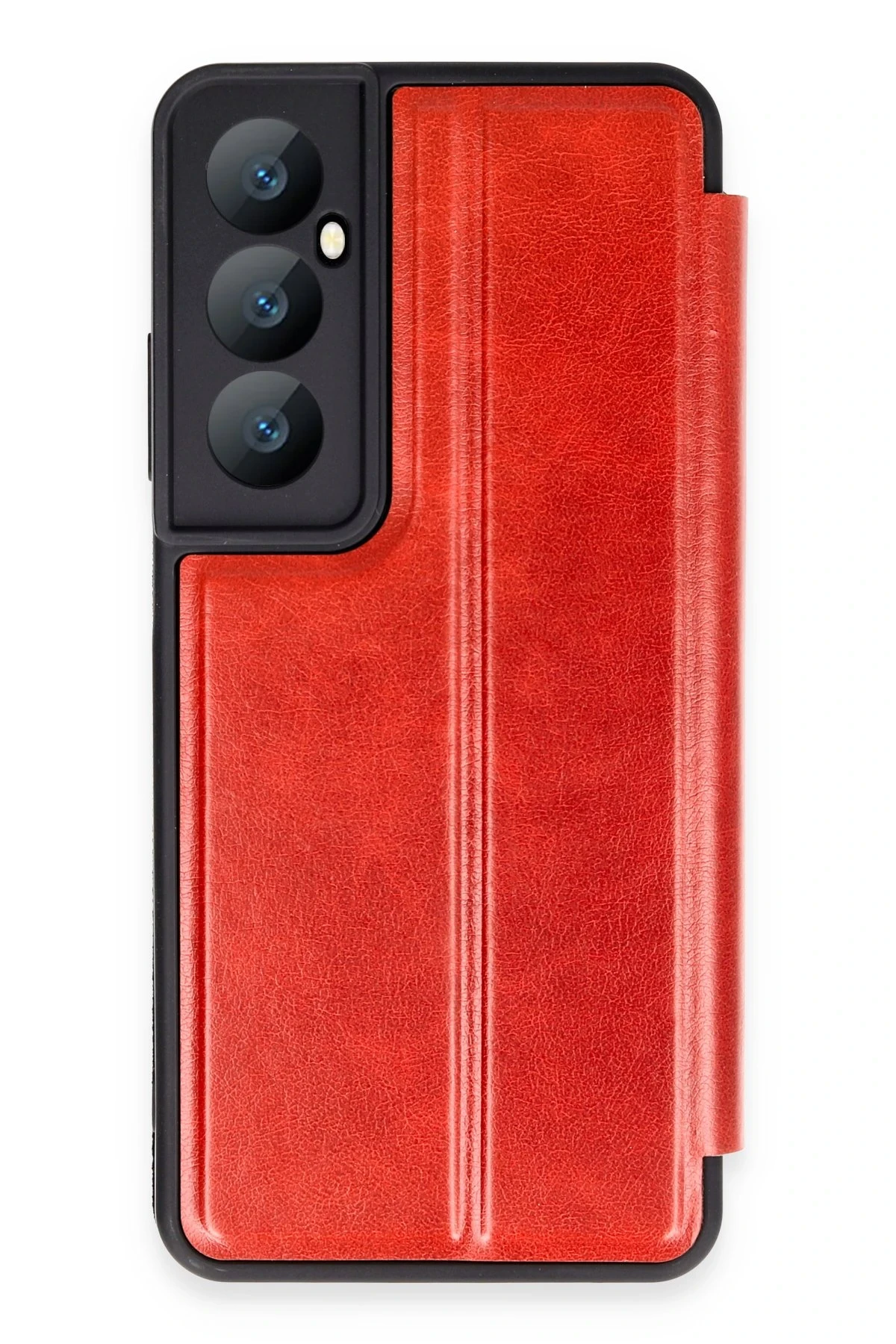Newface Realme C65 Kılıf Flip Cover - Kırmızı
