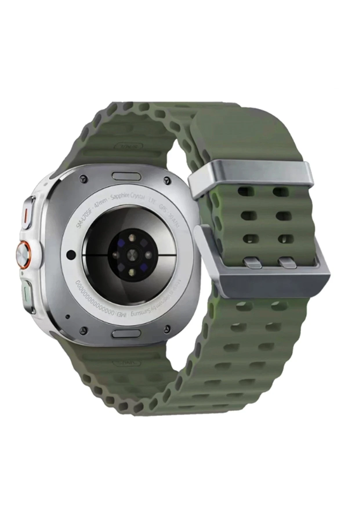Newface Watch 7 Ultra KR417 Rug Silikon Kordon - Koyu Yeşil