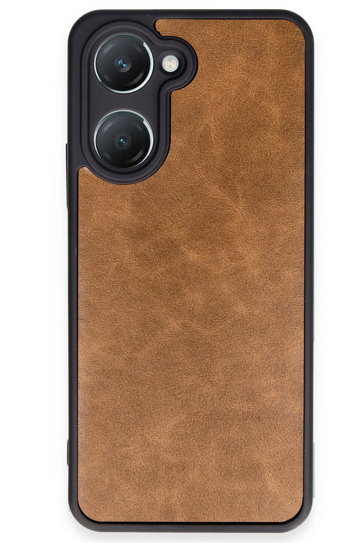 Newface Vivo Y18 Kılıf Aras Deri Kapak - Taba