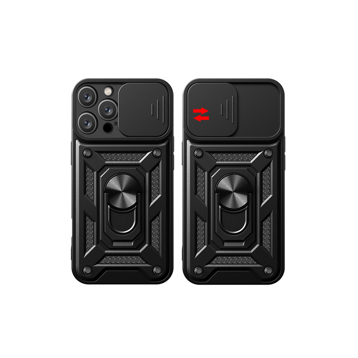 Newface Apple iPhone 16 Pro Max Kılıf Pars Lens Yüzüklü Silikon - Siyah — görsel 8
