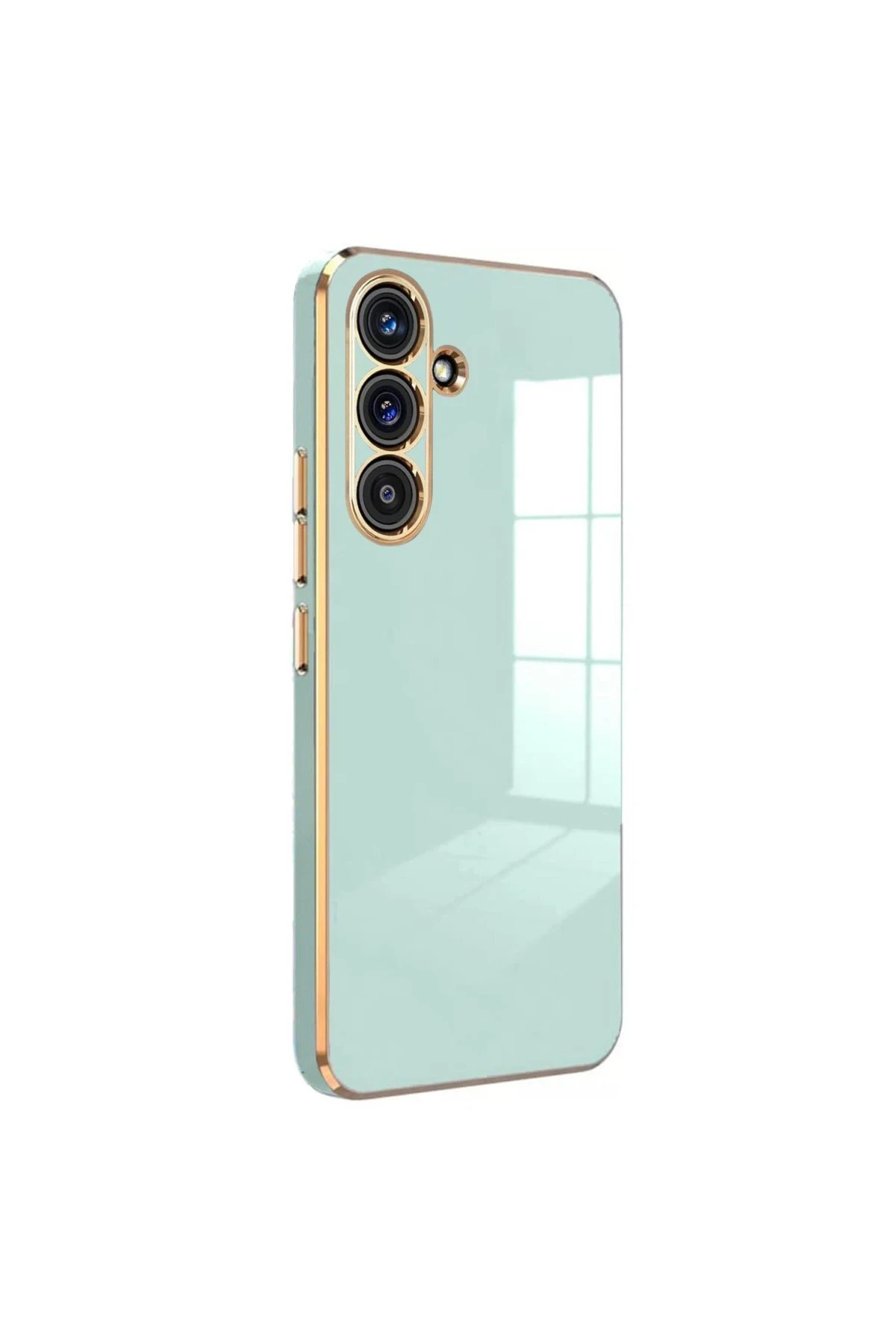 Newface Samsung Galaxy S24 FE Kılıf Volet Silikon - Açık Yeşil