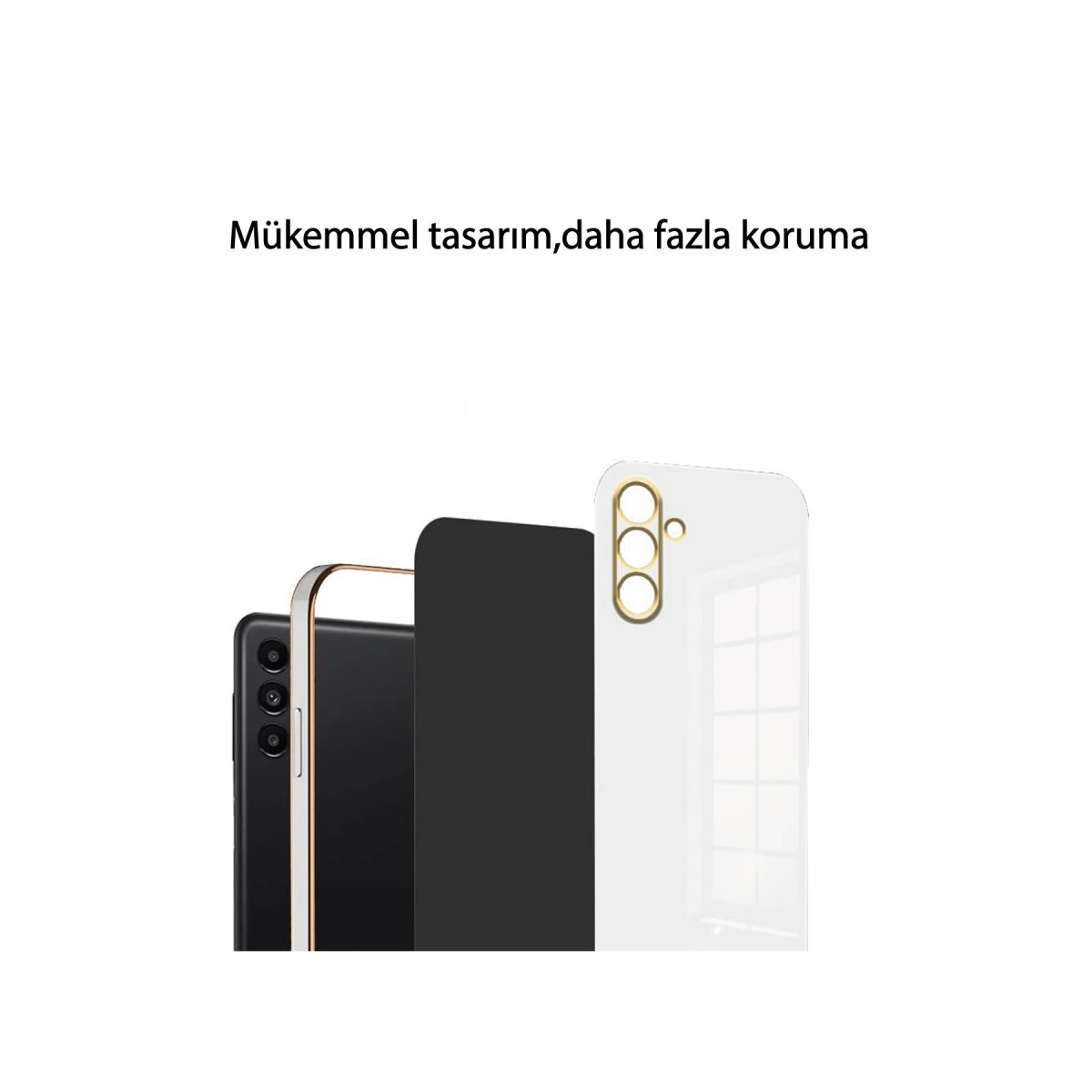 Newface Samsung Galaxy M15 Kılıf Volet Silikon - Beyaz — görsel 10