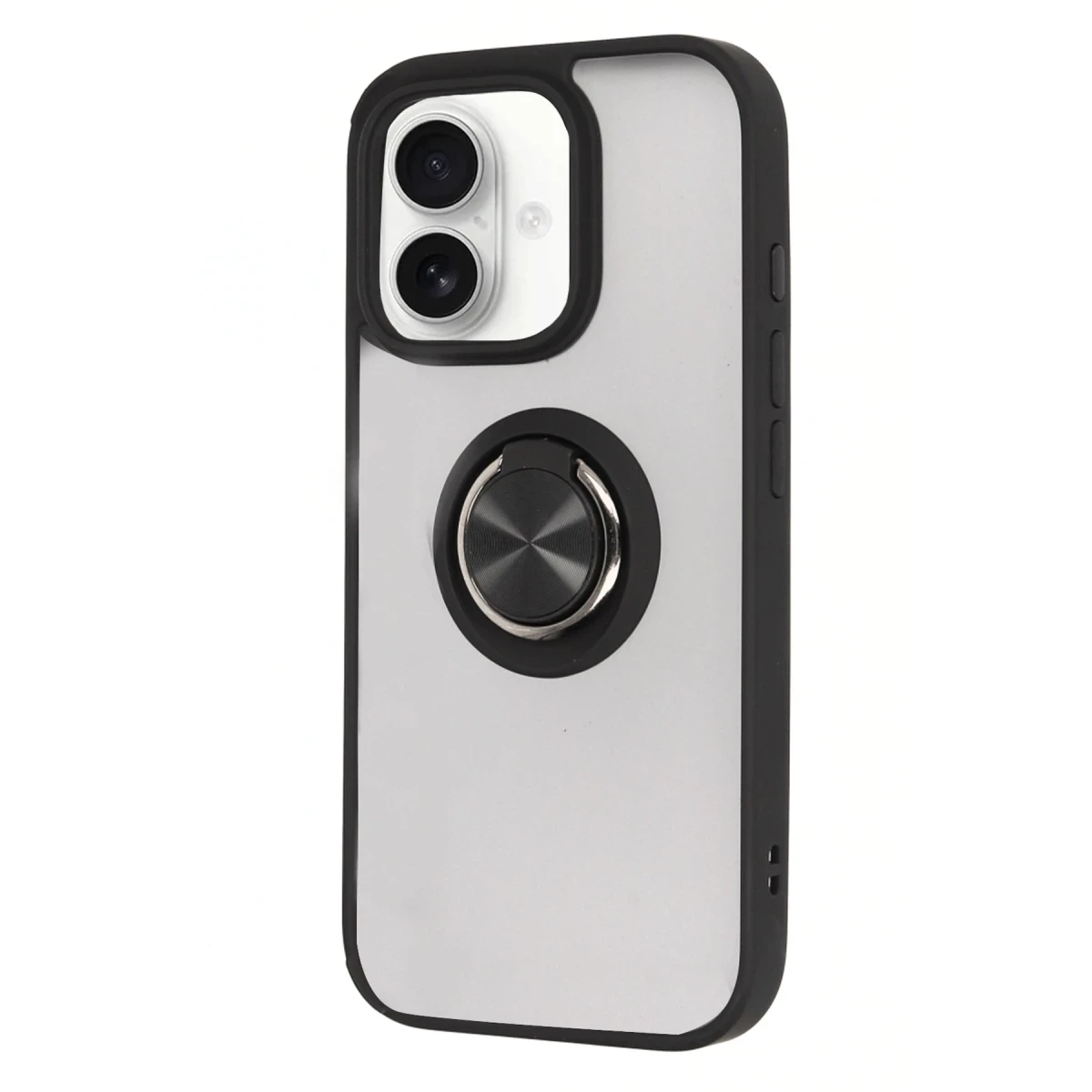 Newface Apple iPhone 16 Kılıf Montreal Yüzüklü Silikon Kapak - Siyah — görsel 5
