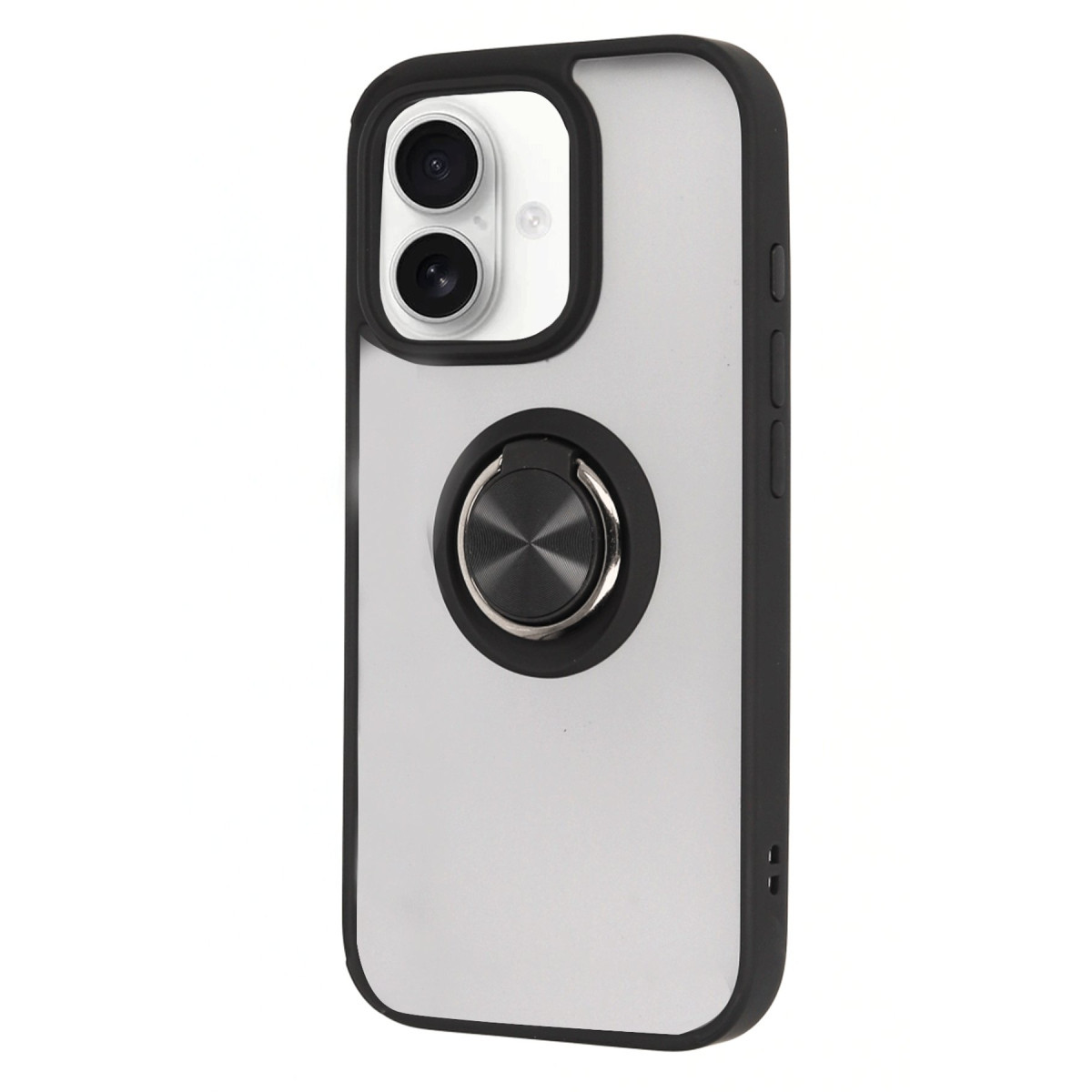 Newface Apple iPhone 16 Kılıf Montreal Yüzüklü Silikon Kapak - Siyah — görsel 8