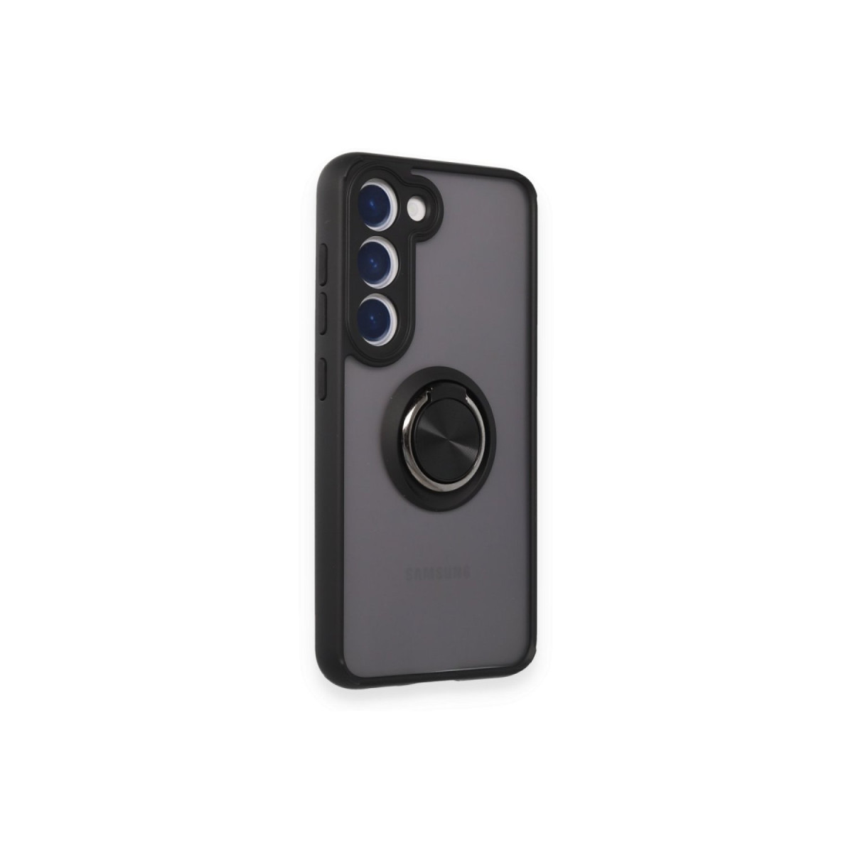 Newface Samsung Galaxy S24 FE Kılıf Montreal Yüzüklü Silikon Kapak - Siyah — görsel 8