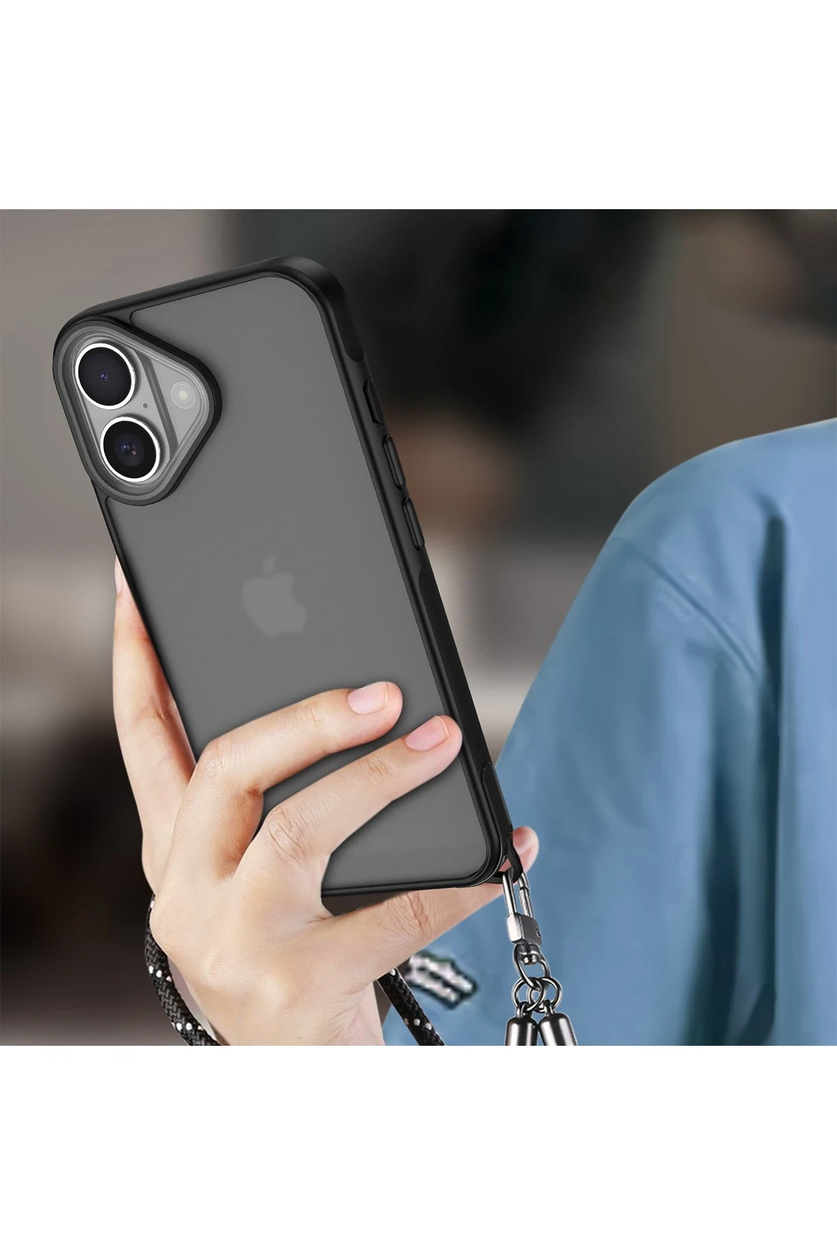 Newface iPhone 16 Kılıf Elegant Kapak - Siyah