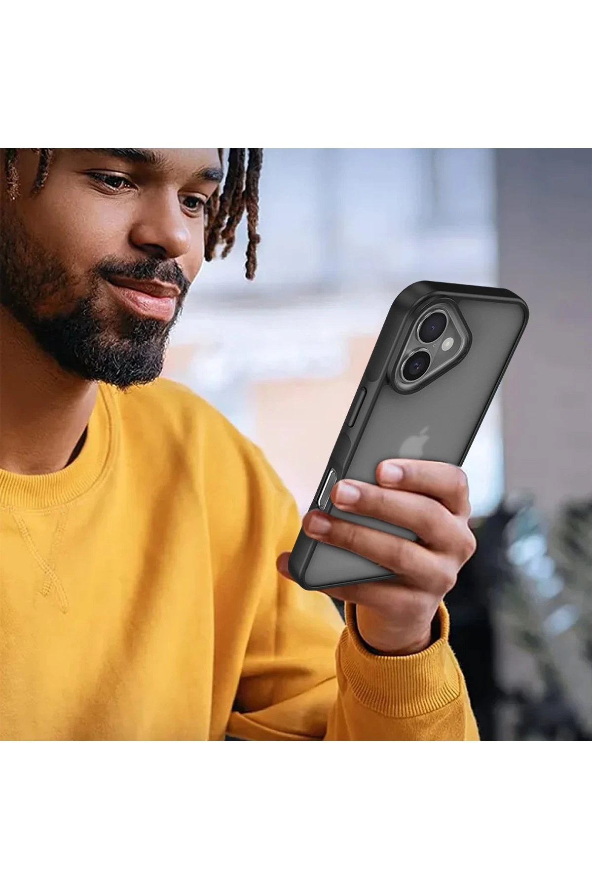 Newface iPhone 16 Kılıf Elegant Kapak - Siyah