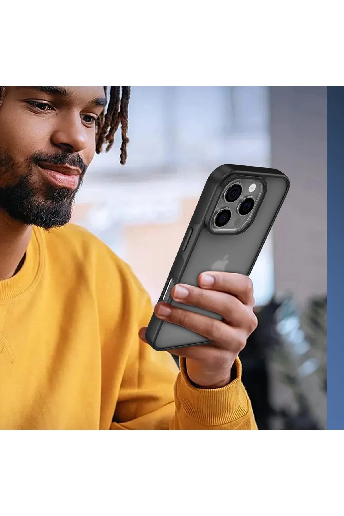 Newface iPhone 16 Pro Kılıf Elegant Kapak - Pudra